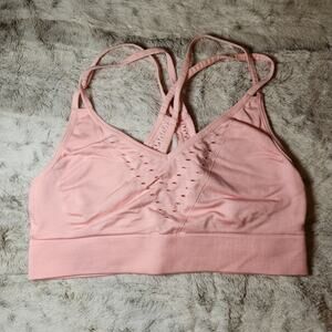 Victoria's Secret Pink Strappy Back Unlined Sports Bra Size M